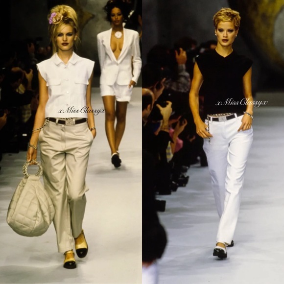 ✨Vintage Rare CHANEL 96P CC Logo Runway Collection Brown Leather Belt - Picture 15 of 15